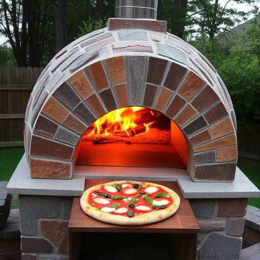 Un forno a legna per la cottura della pizza